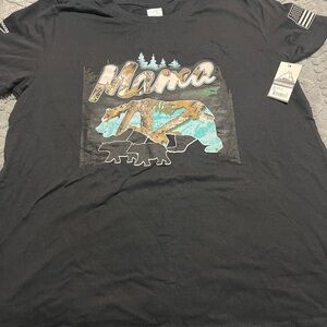 Black Graphic Long Sleeve Tee